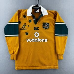 Australia Rugby Union Jersey Mens Small Canterbury Vodafone Wallabies Cotton